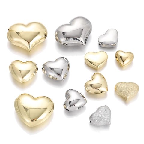 Ciondolo in Rame a Forma di Cuore Retrò per Creazione di Gioielli DIY Ciondolo in Metallo Placcato Oro Argento per Collana