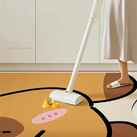 Paillasson de Cuisine en Terre de Diatomée Ours Dessin Animé Absorbant Antidérapant Shiba Inu Capybara Panda Tapis Maison