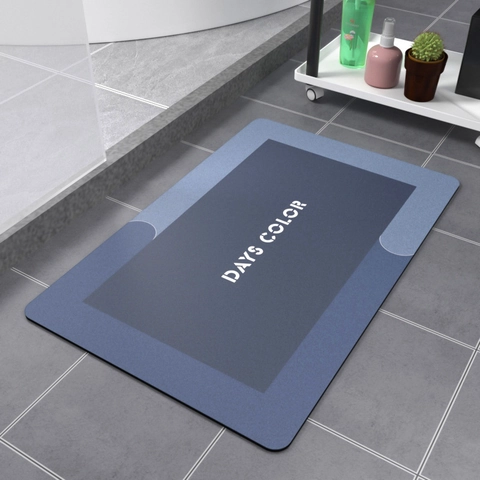 Tapis de Bain en Boue de Diatomées Moderne Minimaliste Absorbant Antidérapant Séchage Rapide Lavable Paillasson d'Entrée Avec Imprimé Lettres