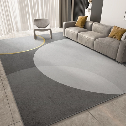 Modern Minimalist Geometric Area Rug For Living Room Bedroom Large Luxury Printed Polyester Carpet Non-Slip Easy Care Rug