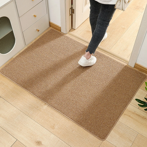 Tappetino d'Ingresso Minimalista in Imitazione Sisal Trama a Ananas Antiscivolo per Ingresso Soggiorno Camera da Letto Cucina Tappeto