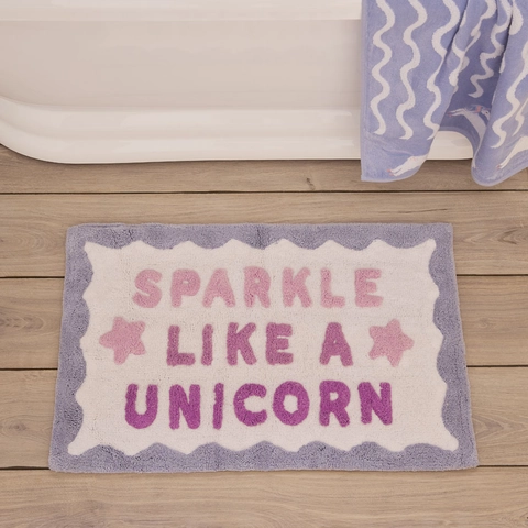 Paillasson de Salle de Bain en Faux Cachemire Imprimé Lettres de Dessin Animé Antidérapant Absorbant Tapis Décoratif Maison