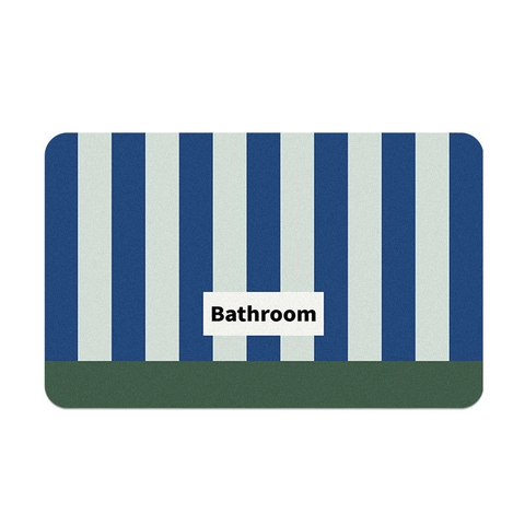 Tappetino in Farina Fossile Assorbente Antiscivolo per Bagno Ingresso Moderno Minimalista a Strisce Geometrico Arredo Casa