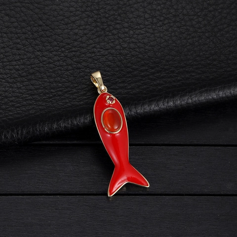 Marine Life DIY Charms Pendants Copper Zirconia Enamel Fish Starfish Crab Animal Heart Pendants For Jewelry Making