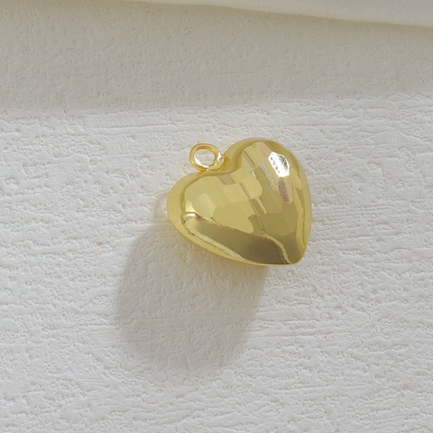 Copper Heart Star Pendants DIY Jewelry Making Accessories 18K Gold Silver Plated Metal Beads For Necklace Bracelet Craft