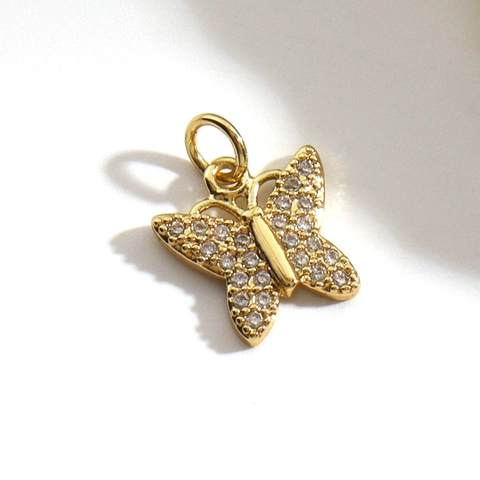 18K Gold Plated Copper Zirconia Pendants For DIY Necklace Bracelet Making Leopard Head Balloon Dog Jewelry Charms