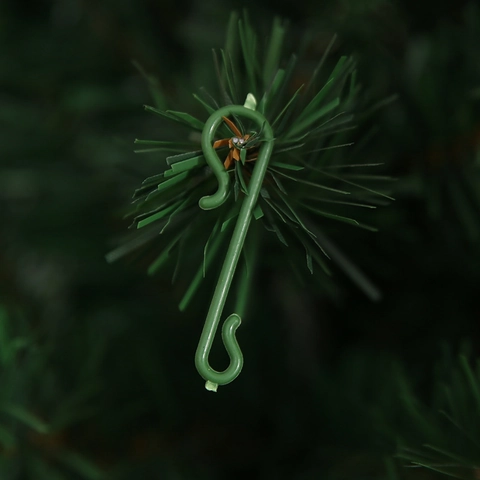 Ganci a S in Plastica per Ornamenti dell'Albero di Natale Accessori per Appendere Decorazioni per Feste e Vacanze Colori Verde Trasparente