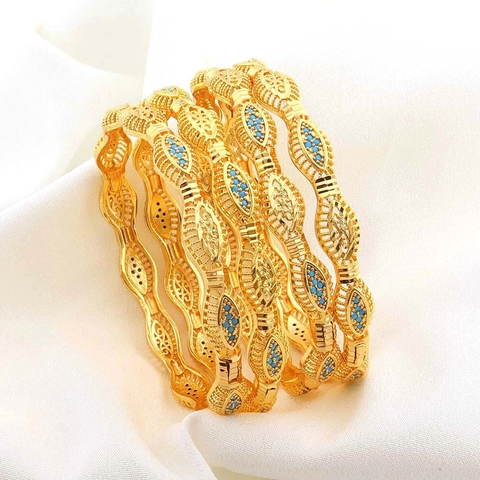 Dubai 18K Vergulde Koperen Slavenarmband Met Strass Etnisch Indiase Bruids Sieraden Voor Dames