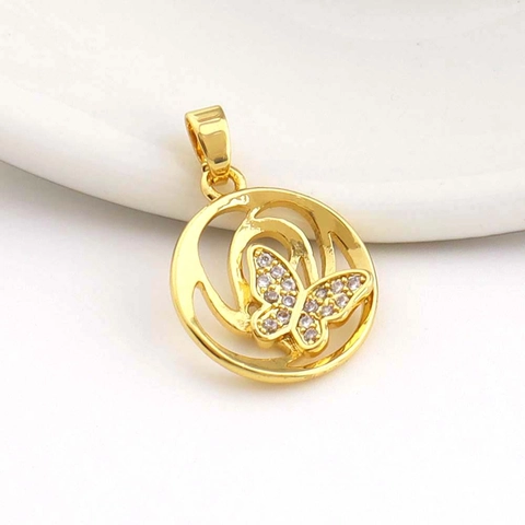 Fashion Copper Micro Pave Zircon Animal Pendants Butterfly Fox Rabbit Moon Reindeer Seahorse Charms For Jewelry Making