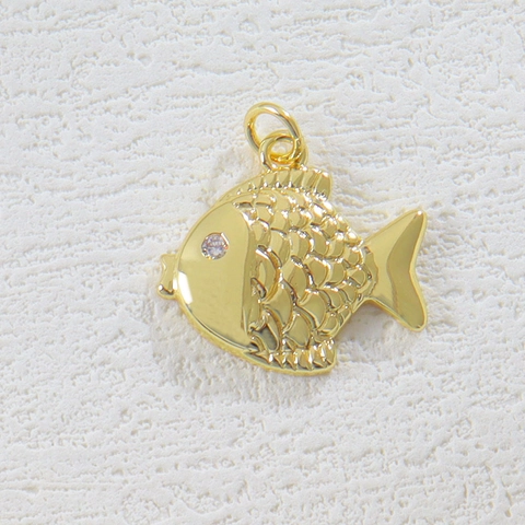 Copper Gold Plated Ocean Theme DIY Pendant Shell Mermaid Seahorse Fish Charms Enamel Rhinestone Accessory For Jewelry Making
