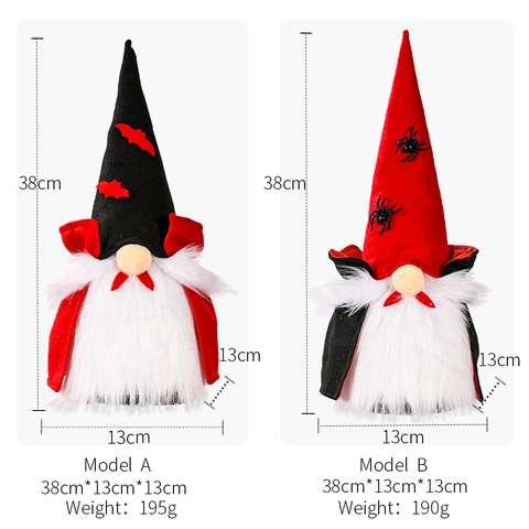 Halloween Vampir Elektro Gnom Puppe Mit Leuchtenden Augen Gesichtslos Plüsch Rudolf Zwerg Fledermaus Spinne Party Deko