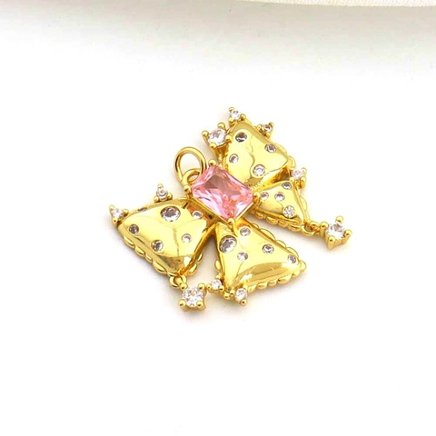 DIY Butterfly Bow Hamsa Hand Pendants Copper Alloy Enamel Rhinestone Charms For Necklace Bracelet Earring Jewelry Making