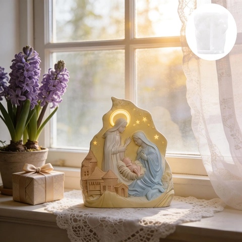 Geburt Christi Silikonform 3D Heilige Familie Baby Jesus Für Kerzenherstellung Aromatherapie Gips Harz DIY Handwerk Backform