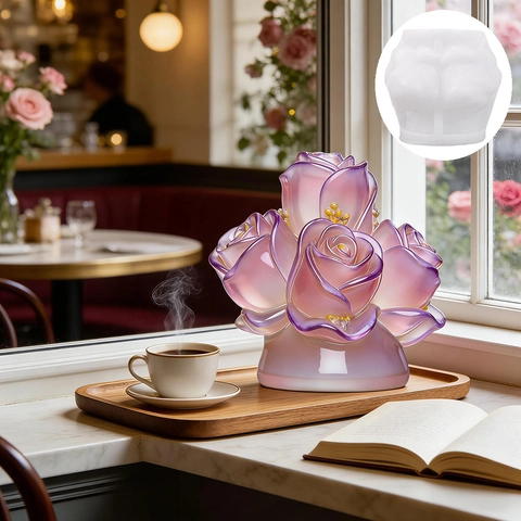 3D Rosenstrauß Silikonform Für DIY Aromatherapie Kerze Harzguss Gips Handwerk Romantische Blumen Cluster Fondant Form