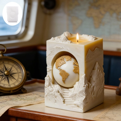 Planet Series Silicone Mold Starry Earth Moon Relief DIY Scented Candle Gypsum Resin Aromatherapy Plaster Craft Mold