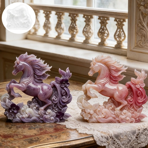 Flying Horse Silicone Mold DIY Animal Design Scented Candle Plaster Resin Craft Making Tool Handmade Cake Decorating Mold