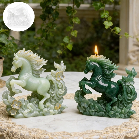 Flying Horse Silicone Mold DIY Animal Design Scented Candle Plaster Resin Craft Making Tool Handmade Cake Decorating Mold