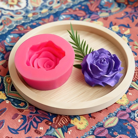 3D Rose Blume Silikonform Kuchen Dekoration Backwerkzeug Für Seife Kerze Fondant Dessert DIY Handwerk Handgefertigtes Zubehör