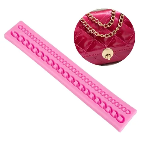 Stampo in Silicone per Torte a Forma di Catena di Borsa per Fondente Cioccolato Mousse Decorazione per Torte Strumento di Cottura Rosa