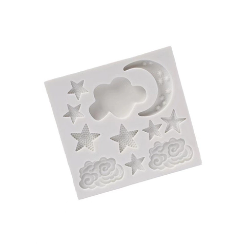 Stampo in Silicone Luna Stella Nuvola Per DIY Cioccolato Mousse Dessert Decorazione Sugarcraft Strumento Flessibile Alimentare