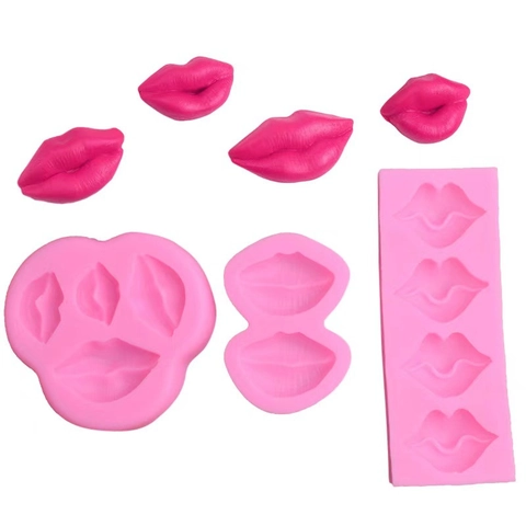 Sexy Red Lips Silicone Mold For DIY Baking Fondant Cake Decoration Chocolate Mold Various Lips Shape Soap Making Tool