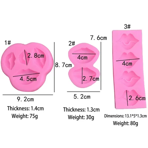 Sexy Red Lips Silicone Mold For DIY Baking Fondant Cake Decoration Chocolate Mold Various Lips Shape Soap Making Tool