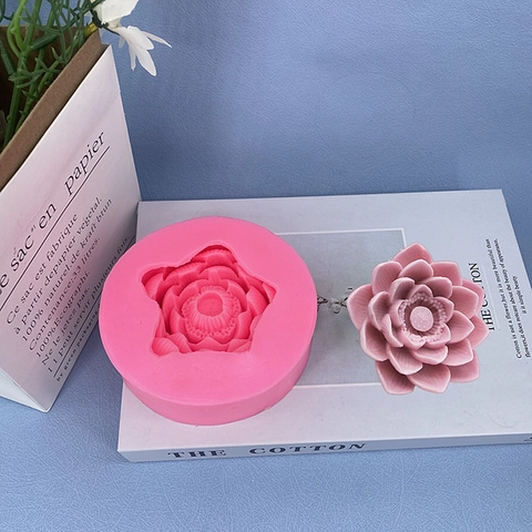 3D Lotusblume Silikonform Für DIY Kerze Seife Tortendeko Handgefertigte Lotus Backform Gips Bastelwerkzeug