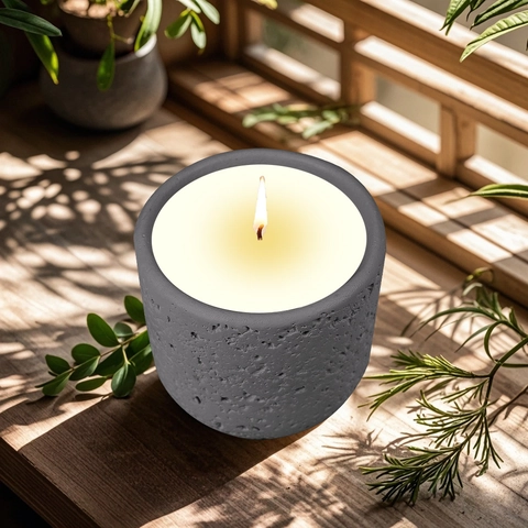 Nordic Modern Round Silicone Mold For DIY Concrete Candle Cup Aromatherapy Candle Cement Plaster Holder Home Decor Crafting Tool
