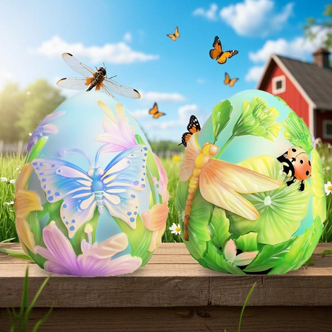 Molde de Silicona para Huevos de Pascua Mariposa Libélula Relieve Floral DIY Vela Aromática Yeso Resina Herramientas Artesanales