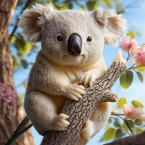 3D Koala Hugging Tree Branch Silicone Mold For DIY Handmade Candle Soap Plaster Resin Craft Animal Sculpture Decorative Mold