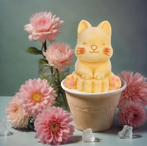 3D Cartoon Cat Silicone Mold For DIY Ice Cube Mousse Cake Cheese Chocolate Ice Cream Baking Decoration Tool Kitchen Accessory