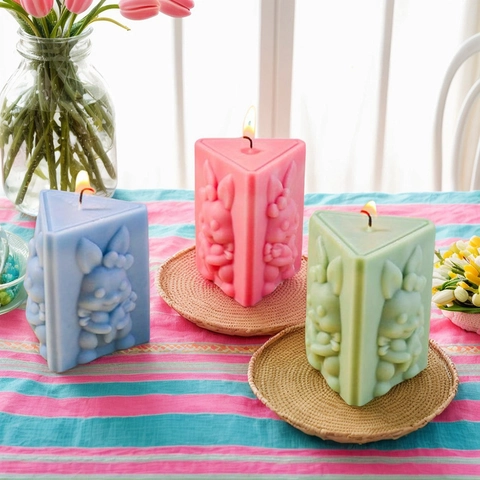 Ostern Hase Relief Silikonform Für DIY Handgemachte Kerze Seife Gips Aromatherapie Ornamente Relief Form Backwerkzeug