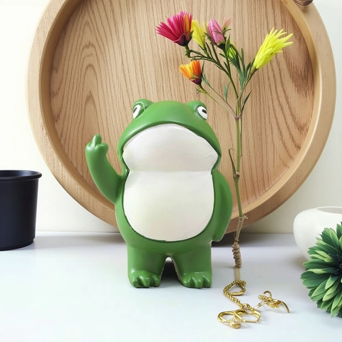 Cartoon Mittelfinger Frosch Silikonform Für Kuchen Schokolade Harz Handwerk DIY Lustiger Frosch Schreibtisch Ornament Backwerkzeug