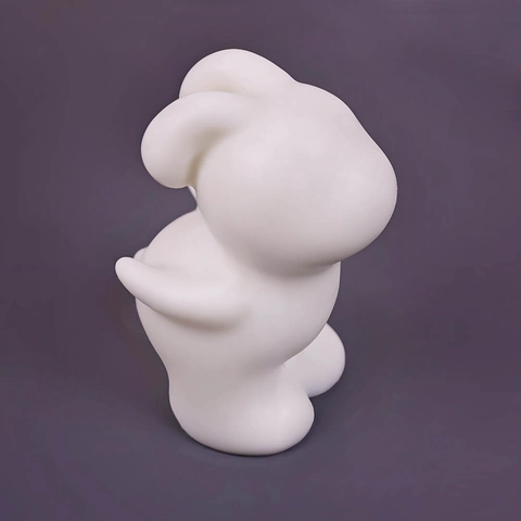 3D Rabbit Silicone Mold For DIY Aromatherapy Candle Plaster Ornaments Standing Jumping Bunny Shape Baking Cake Decorating Mold