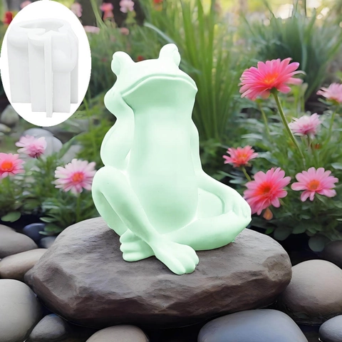 Stampo in Silicone Rana Carina per Candele Profumate Cera Gesso DIY Fatto a Mano a Forma di Animale Stampo Creativo