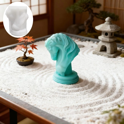 3D Paardenhoofd Siliconen Vorm Voor DIY Aromatherapie Kaars Gips Hars Handwerk Handgemaakte Dierlijke Sculptuur Woondecoratie