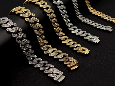 Hip Hop Iced Out Cuban Link Necklace 316 Stainless Steel Full Rhinestone Pave Chain For Men Women Fashion Jewelry