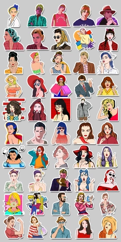 Pop Art Mädchen Cartoon Aufkleber Wasserdicht Vinyl Decals Für Gepäck Laptop Skateboard DIY Scrapbook Deko Aufkleber