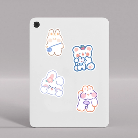 Blaubeer Milch Cartoon Aufkleber Wasserdicht PVC DIY Aufkleber Für Koffer Laptop Scrapbook Süße Tierästhetische Aufkleber