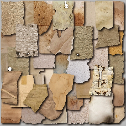Vintage Scrapbooking Stickers Burnt Edge Paper Fragments Junk Journal Decorative Stickers For DIY Arts Crafts Journaling