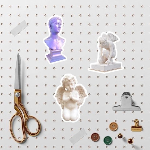 Klassische Skulptur Wasserdichte Aufkleber Vintage Statue Kunst Abziehbilder Für Laptop Scrapbooking Notizbuch Schreibwaren Dekoration