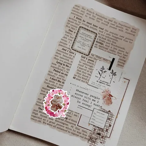 Autocollants de Scrapbooking de Fille Victorienne Vintage Éléments Shabby Esthétiques Romantiques DIY Journalisation Coque de Téléphone Autocollants d'Art Décoratifs
