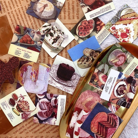 Adesivi Vintage per Ricette di Dolci per Journal Scrapbooking Laptop Custodia Telefono Decalcomanie in Carta per Decorazione Artistica Fai Da Te