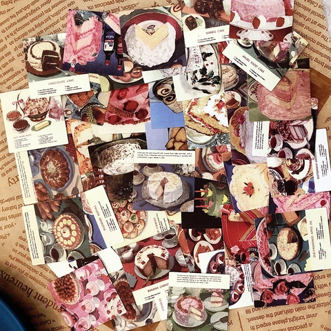 Adesivi Vintage per Ricette di Dolci per Journal Scrapbooking Laptop Custodia Telefono Decalcomanie in Carta per Decorazione Artistica Fai Da Te
