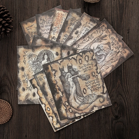 Vintage Dunkle Fantasie Scrapbooking Papier Cthulhu Mythos Dekopapier Für DIY Journal Fotoalbum Material