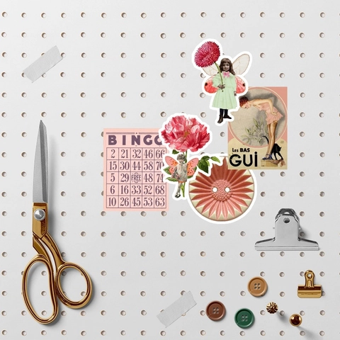 Rosa Vintage Fiore Adesivi Per Scrapbooking DIY Journaling Retro Botanico Farfalla Decorativi Etichette Junk Journal Adesivi