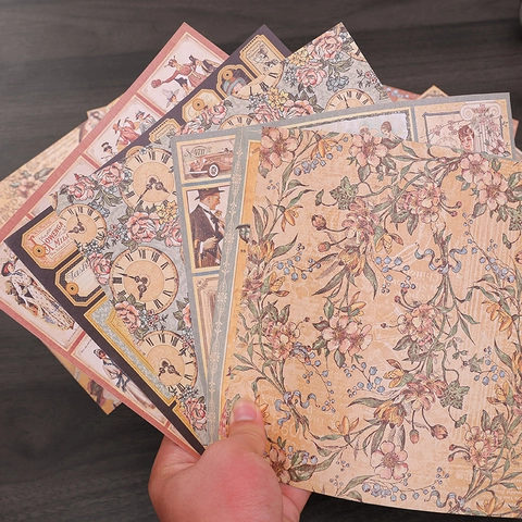 10 Sheets Vintage European Lady Life Decorative Scrapbooking Paper DIY Material Paper For Diary Journaling Arts Crafts