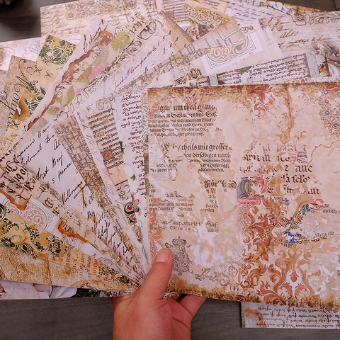 Carta Decorativa per Scrapbooking Vintage Motivo Rosa Botanica Carta di Sfondo Retro per DIY Junk Journal Forniture d'Arte