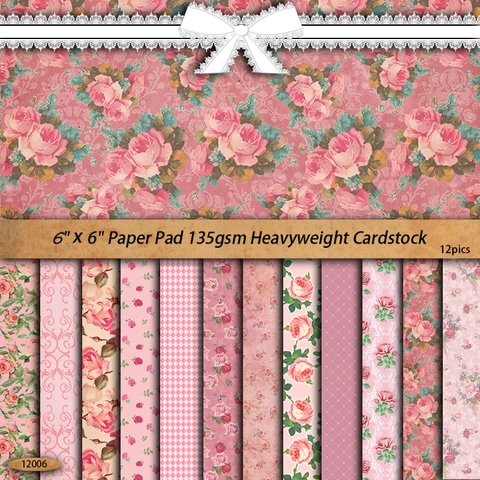Vintage Roze Floraal Scrapbook Achtergrondpapier Zwaar Karton Voor DIY Journaling Kaarten Maken Decoratief Papier