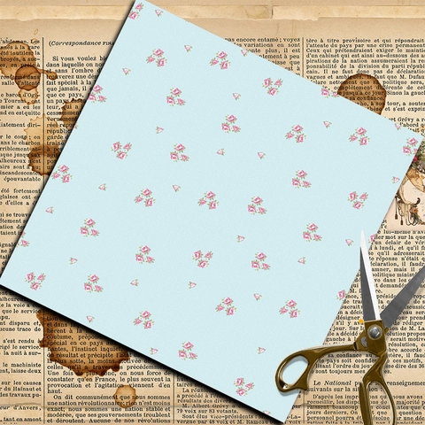 Vintage Blumen Scrapbook Papier Karton Dekoratives Hintergrundpapier Für DIY Handwerk Hand Konto Junk Journaling Papier